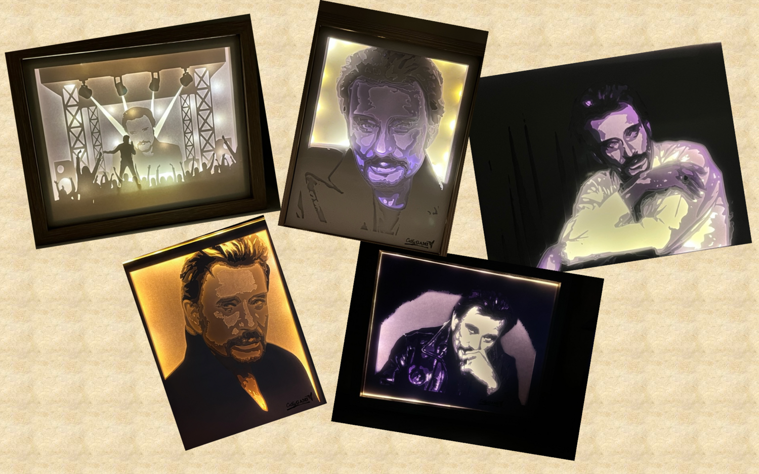 Lot Lightbox "Johnny Hallyday"