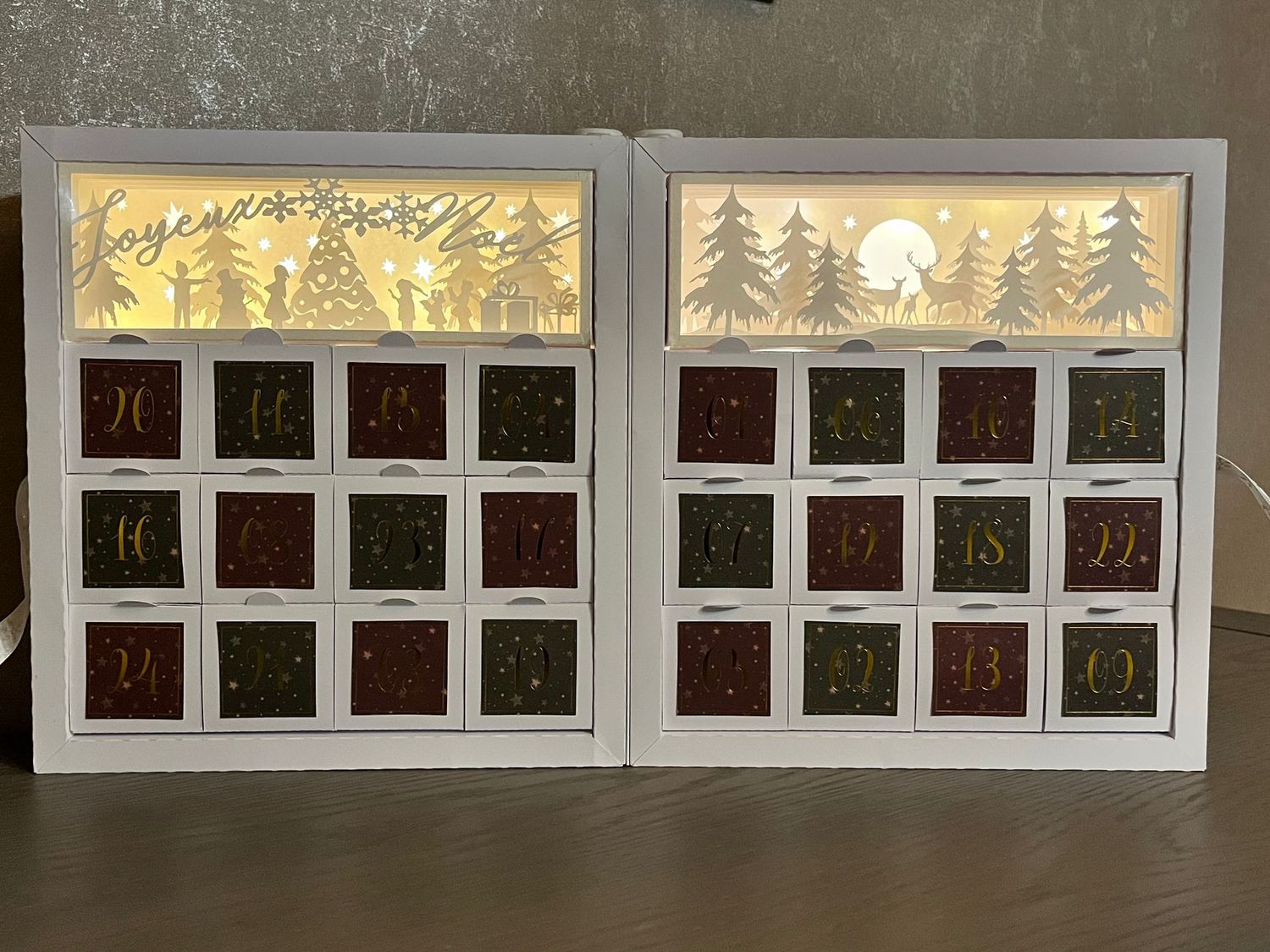Calendrier de l'avent "Lightbox"