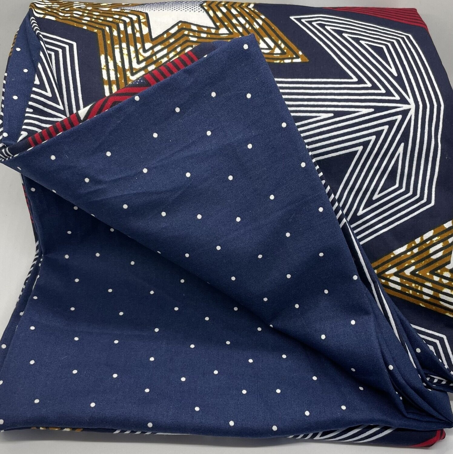 Navy Blue African Print