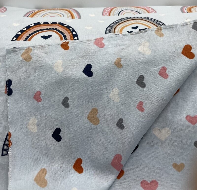 Rainbows and Hearts Nursing Coverlet