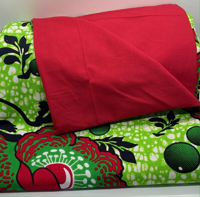 Red and Green African Print