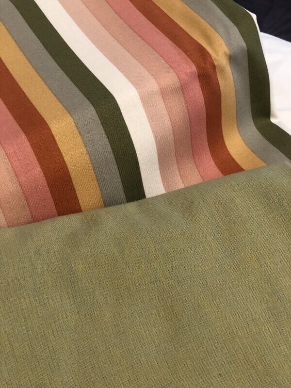 Green Colorful Stripe Throw
