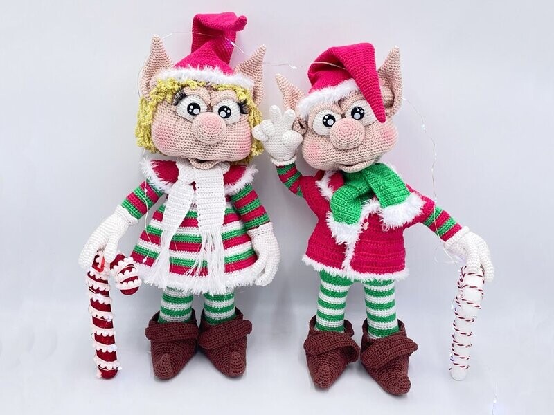 Häkelanleitung Häkelanleitung "Weihnachtselfen - nachtleuchtend"
