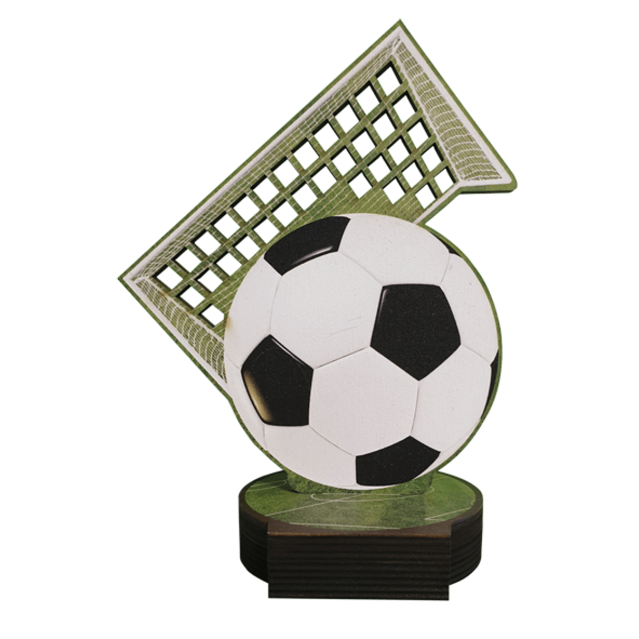 Houten Trophy Deluxe Voetbal