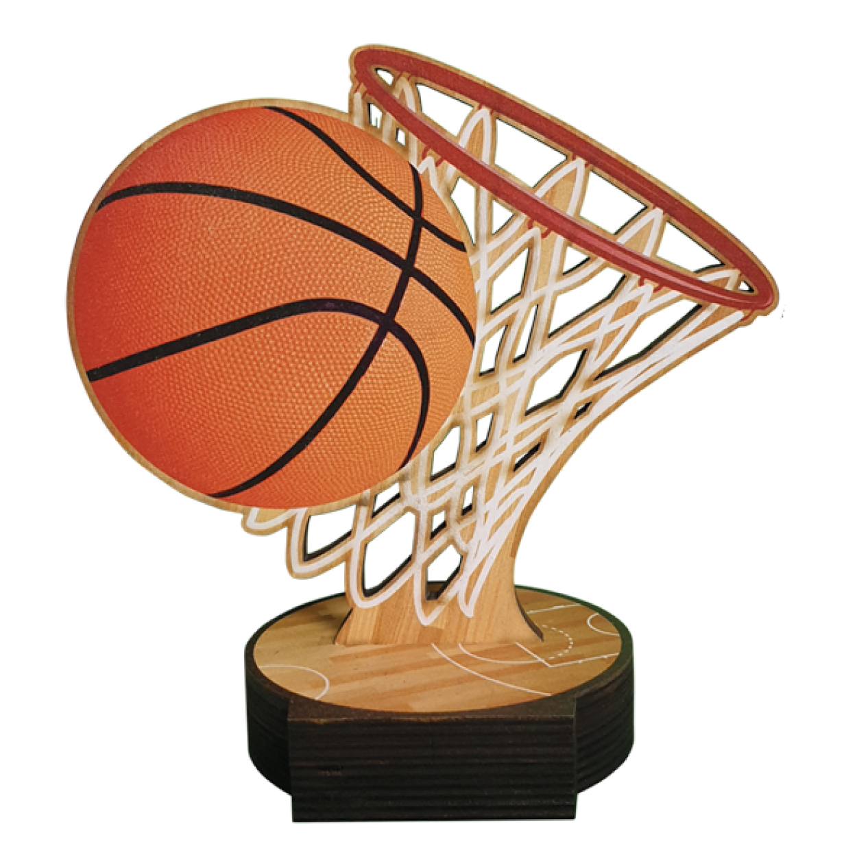 Houten Trophy Deluxe Basketbal