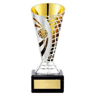 Defender Football Trophy Cup Silver & Gold