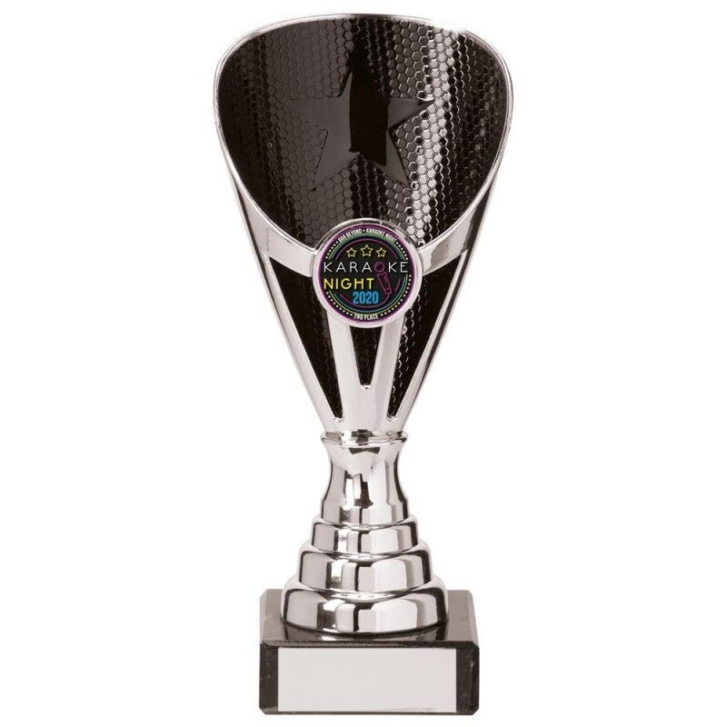 Rising Stars Premium Plastic Trophy Silver & Black