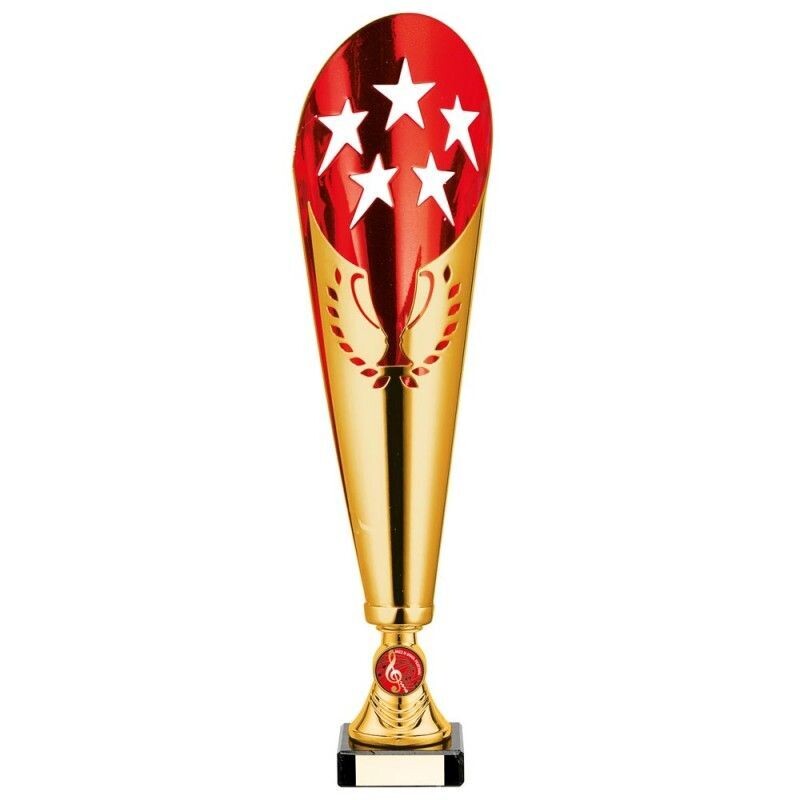 Legendary Lazer Cut Metal Cup Gold & Red