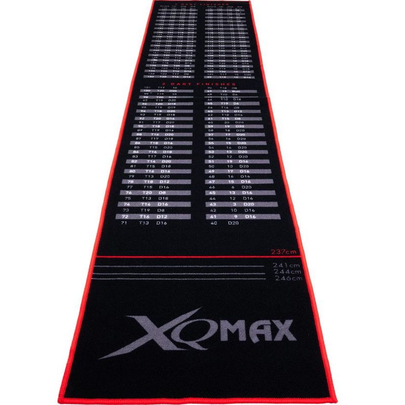 XQMax Carpet Finish Dartmat Black Red 80 x 285