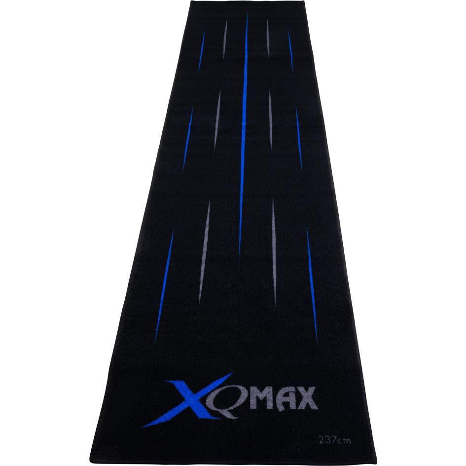XQMax Carpet Dartmat Stripes Black Blue 80 x 285