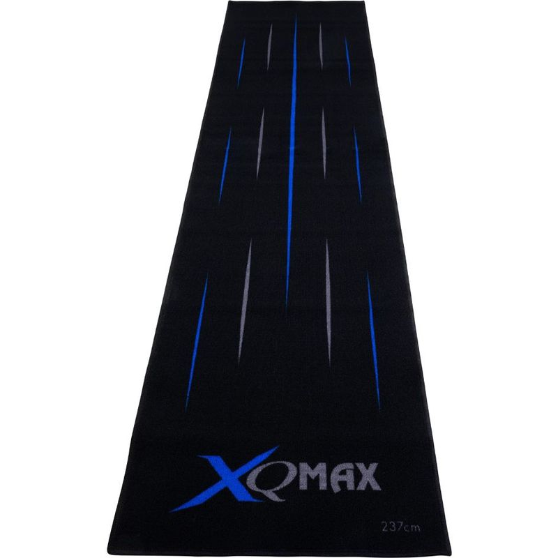 XQMax Carpet Dartmat Stripes Black Blue 80 x 285