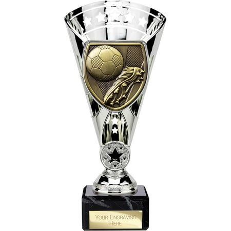 Cobra Star Cup Football Boot & Ball silver