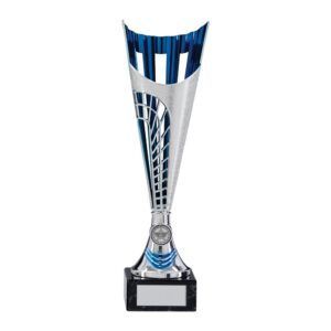 Garrison Plastic Laser Cut Cup Silver & Blue