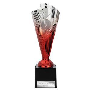 Rodeo Trophy Silver & Red