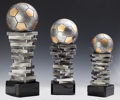 Resin Soccer-Trophy  brons bal
