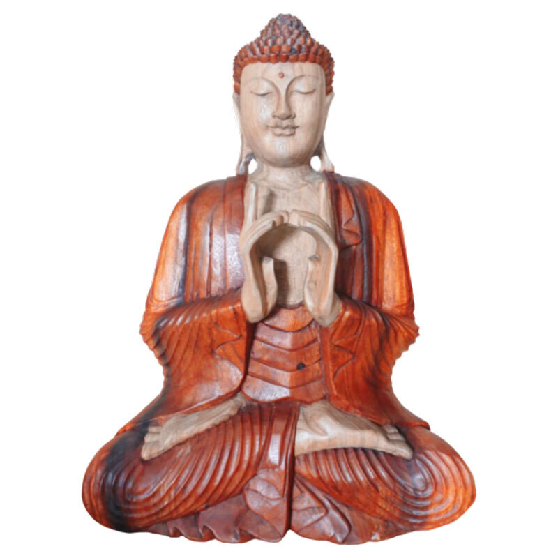 Hand Carved Buddha Statue - 60cm Two Hands