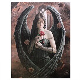 19x25cm Angel Rose Canvas Plaque by Anne Stokes