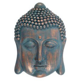 Blue Buddha Head Plaque