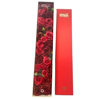 Soap Flowers Extra Long Gift Box - Classic Red Roses