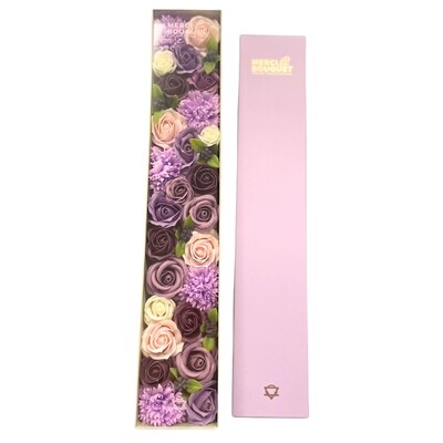 Soap Flowers Extra Long Gift Box - Lavender Rose &amp; Carnation