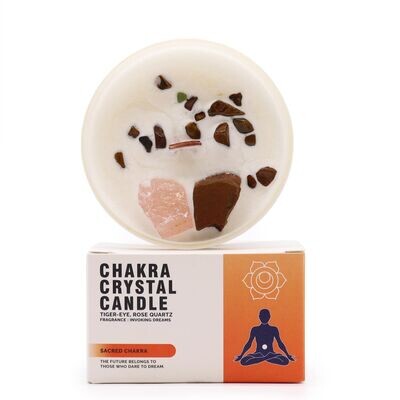 Chakra Crystal Candle - Sacral Chakra
