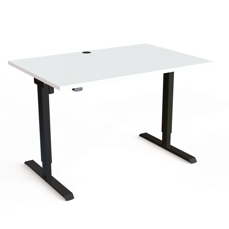 Bureau Conset 120x60 Zwart frame, wit blad
