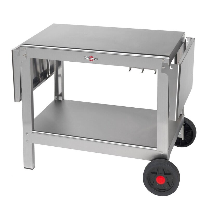 Inox karretje voor plancha