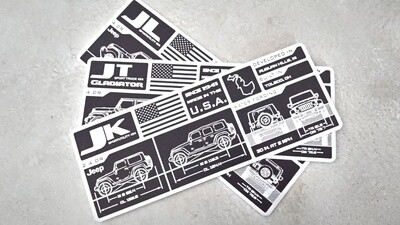 JEEP VIN PLATES &amp; SHIFT PLATES