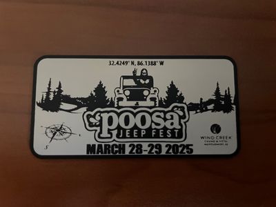 Poosa Jeep Fest Dash Plate
