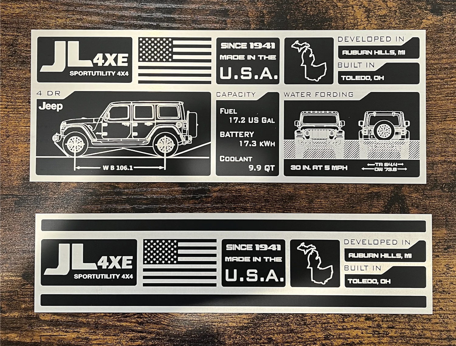 Jeep Visor Data Plates