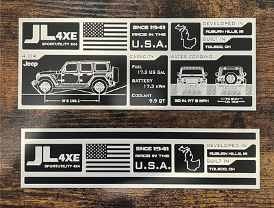 Jeep Visor Data Plates