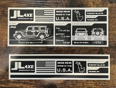 Jeep Visor Data Plates