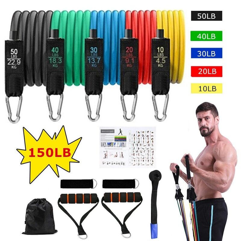 Resistance Bands Set Exercise Bands with Door Anchor