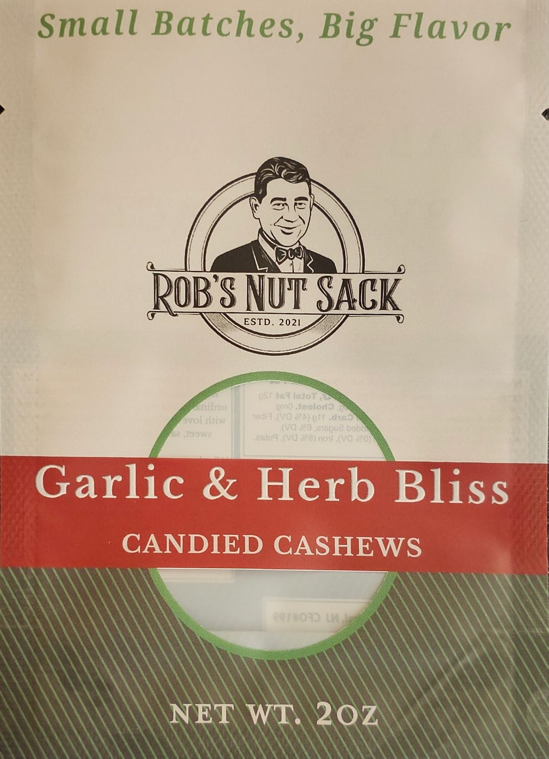 Garlic & Herb Candied Cashews - 2oz Garlic & Herb Candied Cashews - 2oz