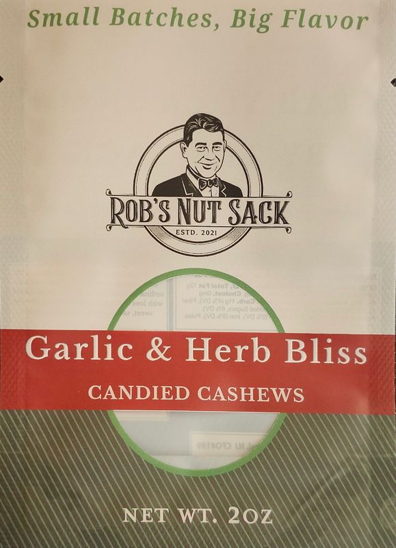 Garlic & Herb Candied Cashews - 2oz Garlic & Herb Candied Cashews - 2oz