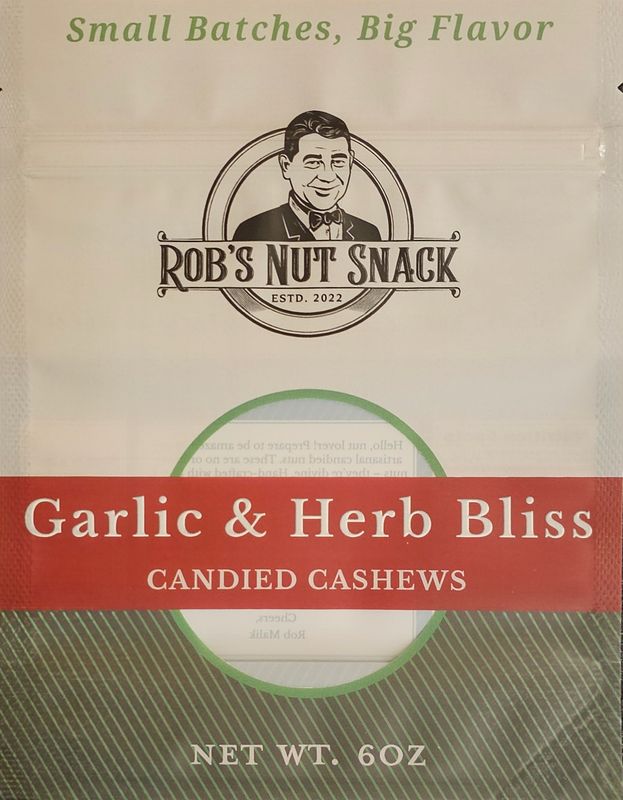 Garlic & Herb Candied Cashews - 6oz Garlic & Herb Candied Cashews - 6oz