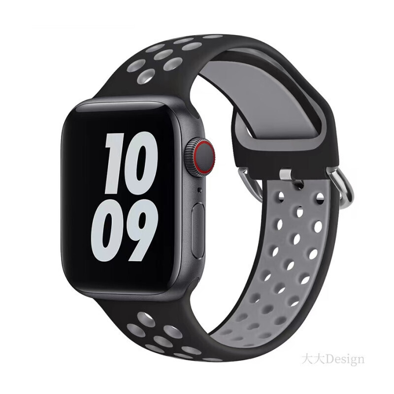 Suitable For Apple WATCH Strap Silicone Nike Breathable Applewatch Sports Bracelet With Replacement Belt