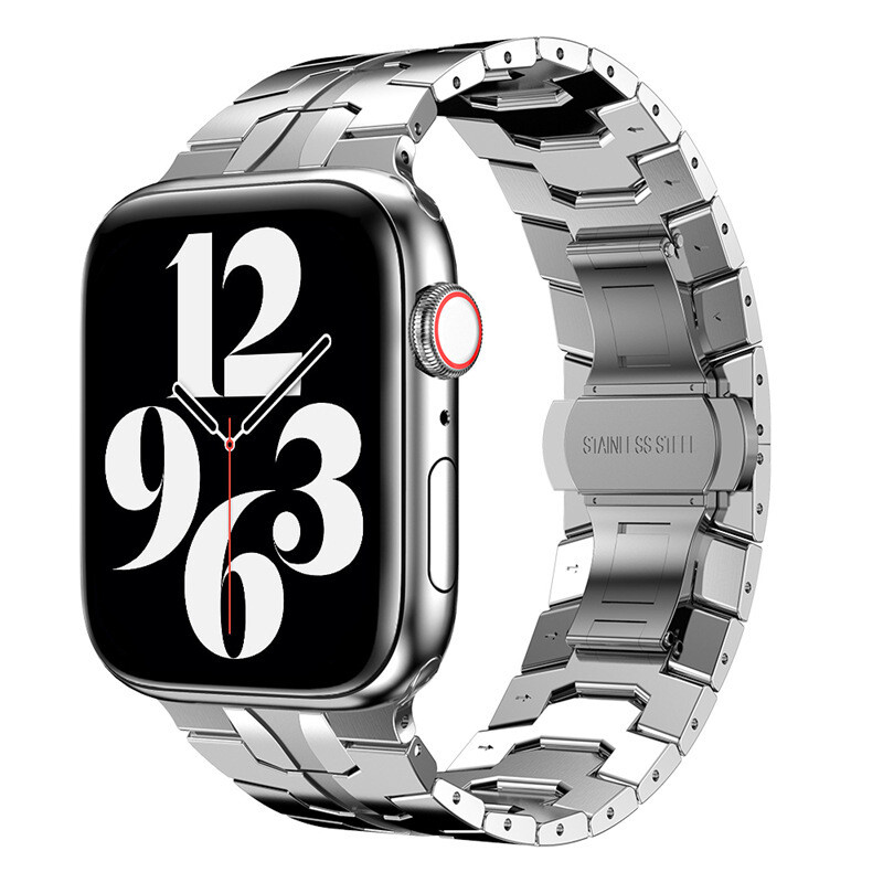 Suitable For Apple Watch Iwatch1-7 Generation Steel Belt Iron Man A Stainless Steel Metal Strap Factory Direct Sales