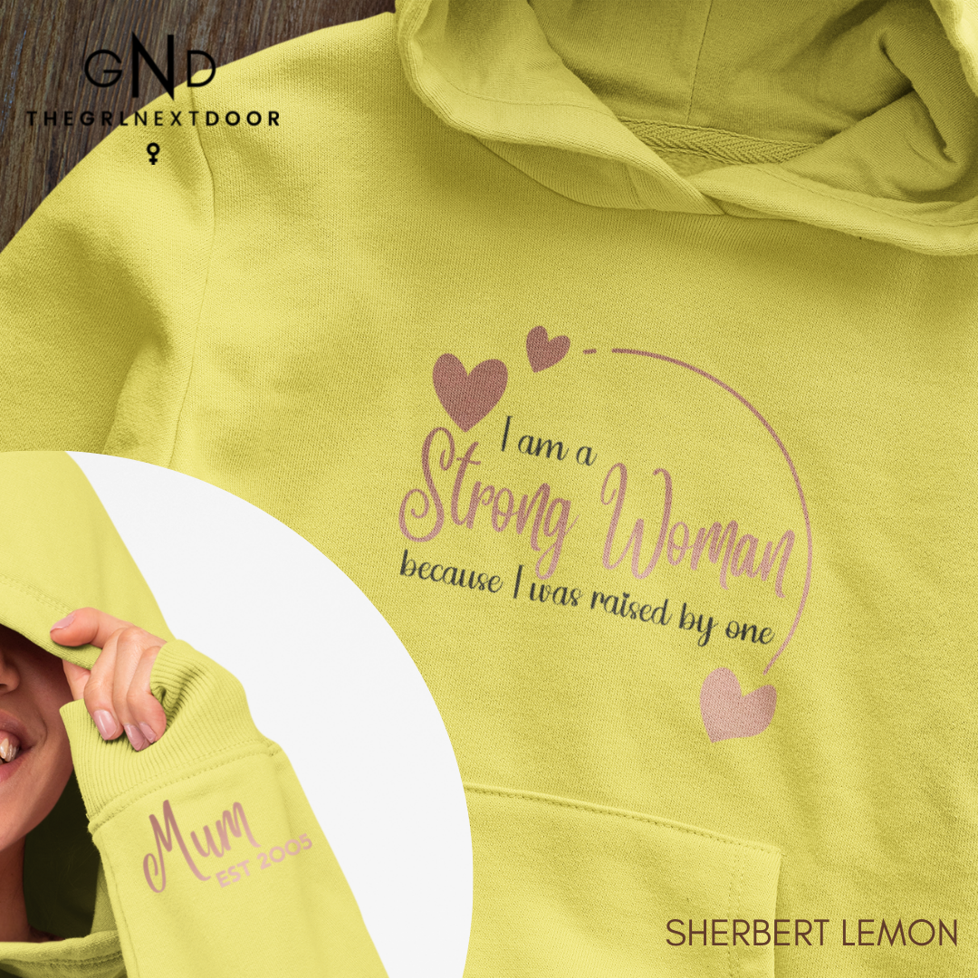 Strong Woman Sherbert Lemon Hoodie - XS - 3XL