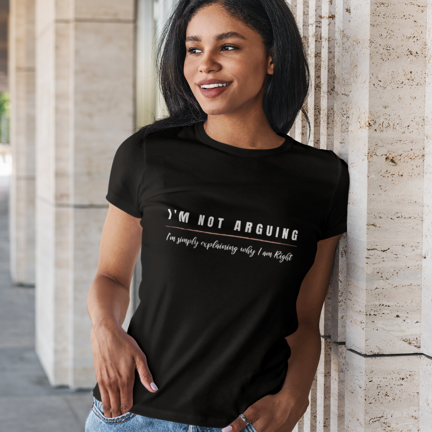 I'm not arguing Black T-Shirt - Womens Fit - XS-XXL