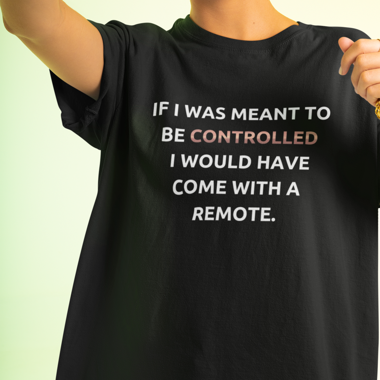 Controlled Black T-Shirt Unisex - Small - 5xl