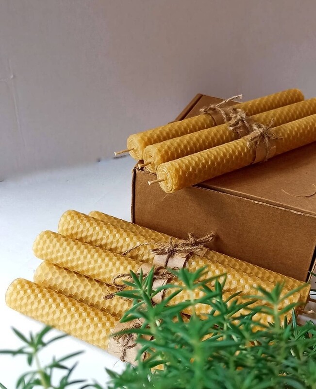 Vela de cera de abeja (precio unitario)