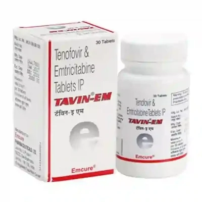 Tavin EM (タビンEM)
表示されている金額には、税金、送料を含みます。
ツルバダのジェネリック医薬品で、エムトリシタビン200mg及びテノホビルジソプロキシルフマル酸塩300mgの配合薬で、ツルバダと同じ薬効成分です。
米国食品医薬品局（FDA)など多くの機関にて認可済です。
数量、並びに服用方法：1ボトル30錠（30日分）/ 1日1回1錠を服用
Emcure社製造のツルバダジェネリックです。
