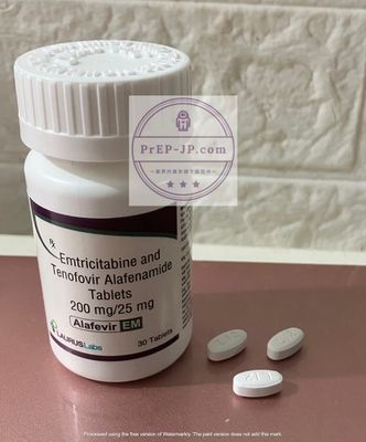 【今1ボトル買うと、もう1ボトル無料】【業界内最安値を実現】【Alafevir EM(アラフェビルEM) 【Taficita(タフィシタ)代替品】1ボトル30錠(30日分)デシコビジェネリック通販 HIV予防【一個からでもお買い得】【在庫あり】【本日ご購入の場合の配達所要日数:購入後7-10日間】 Alafevir-EM(デシコビジェネリック薬アラフェビルEM)
デシコビのジェネリック医薬品です。エムトリシタビン200mg及びテノホビルアラフェナミド25mgの配合薬で、デシコビと同じ薬効成分です。Laurus Labs社製造のジェネリックです。