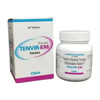 Tenvir EM (テンビルEM)表示されている金額には、税金、送料を含みます。ツルバダのジェネリック医薬品で、エムトリシタビン200mg及びテノホビルジソプロキシルフマル酸塩300mgの配合薬で、ツルバダと同じ薬効成分です。米国食品医薬品局（FDA)など多くの機関にて認可済です。数量、並びに服用方法：1ボトル30錠（30日分）/ 1日1回1錠を服用Cipla社製造のツルバダジェネリックです。