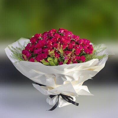 Bouquet Classic Luxury, Baby Rose - Red