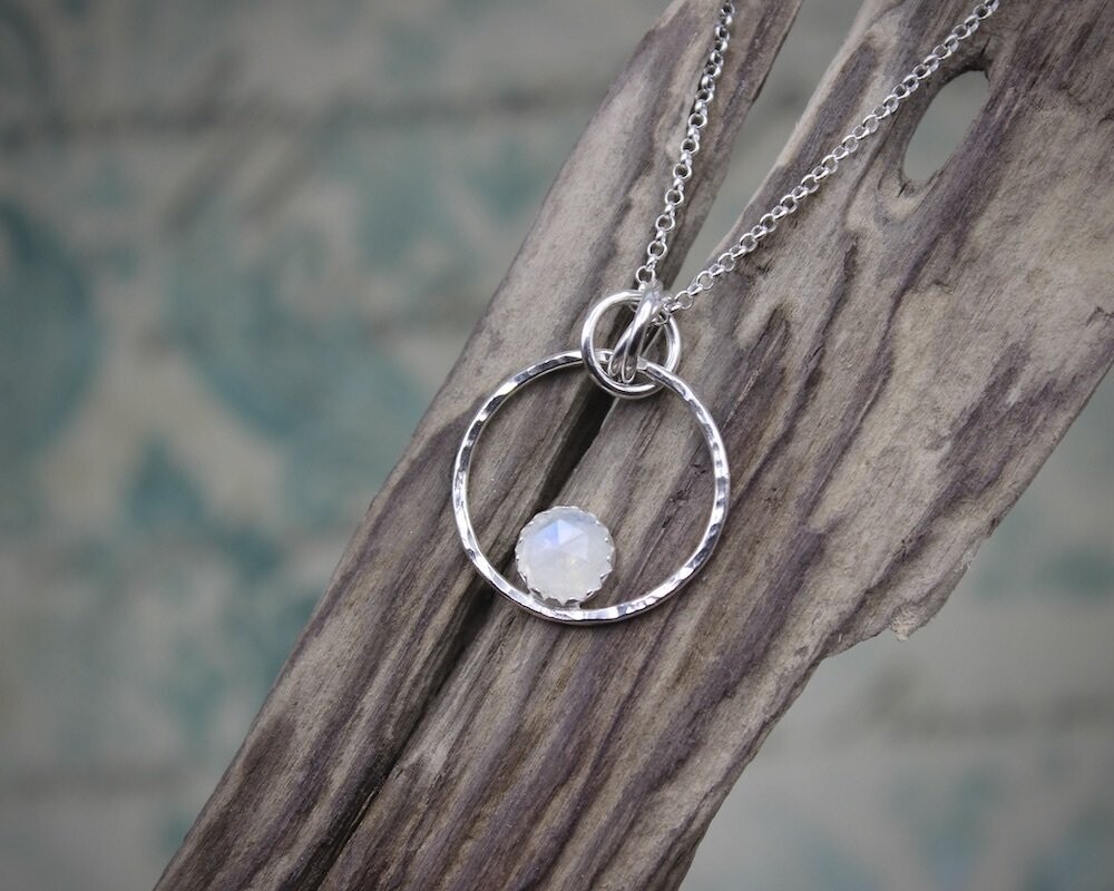 Sterling Silver & Moonstone Pendant