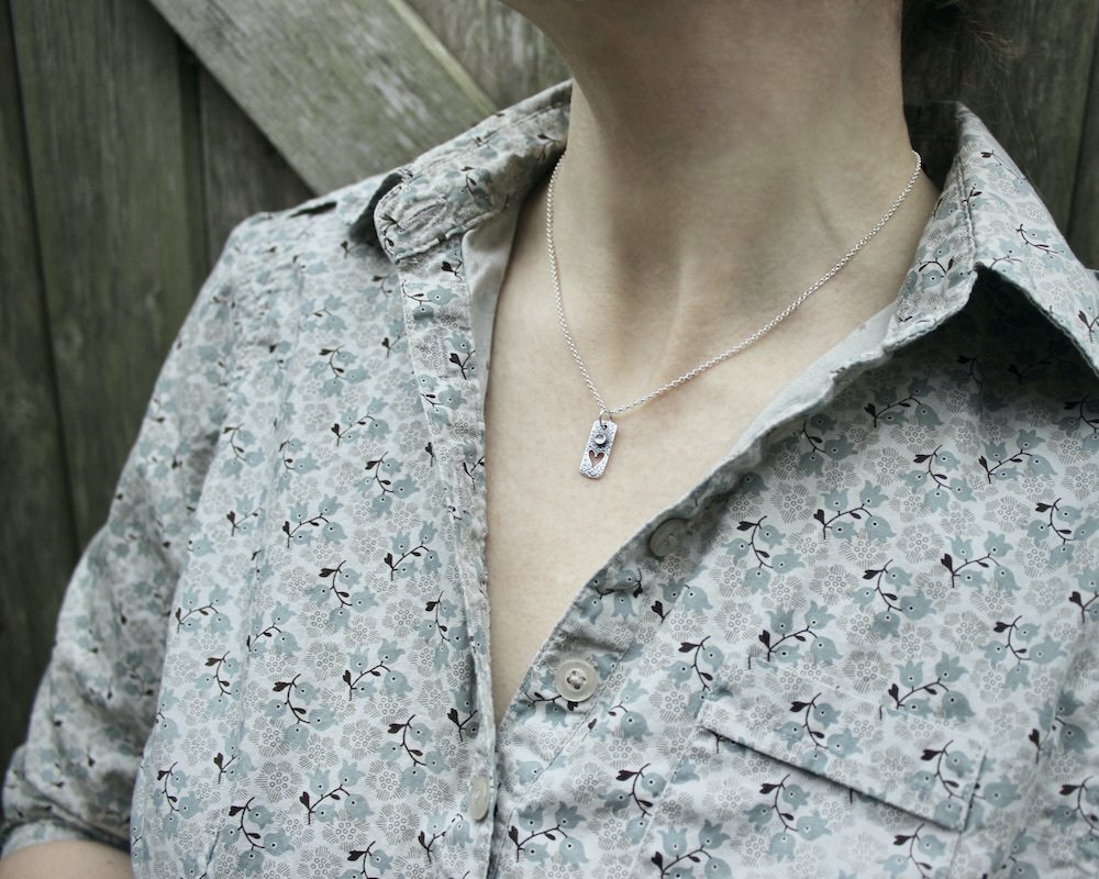 'Little Love Token' Sterling Silver & Rose Quartz Necklace
