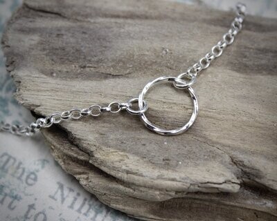 Twisted Ring Silver Anklet Chain