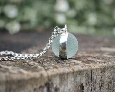 Large Sea Glass 'Codd' Marble Necklace